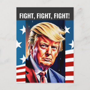ドナルド・トランプ2024戦い、戦いポストカード ポストカード