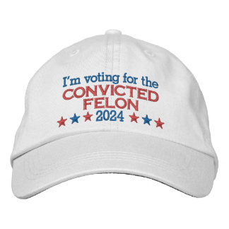 ドナルド・トランプ2024有罪判決フェロン引用文 刺繍入りキャップ