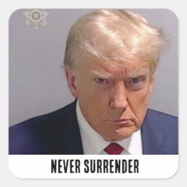 ドナルド・トランプ2024決して降伏しない スクエアシール
