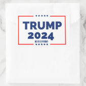 ドナルド・トランプ2024決して降伏しない 長方形シール (バッグ)
