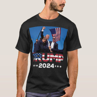 ドナルド・トランプ2024生き延びは選挙ラリーで撃たれた Tシャツ