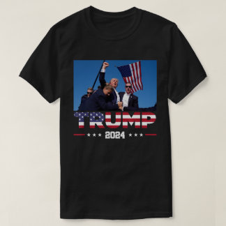 ドナルド・トランプ2024生き延びは選挙ラリーで撃たれた Tシャツ