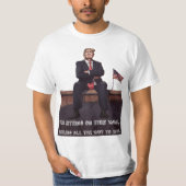 ドナルド・トランプ2024米国国旗とウォールアート Tシャツ (正面)