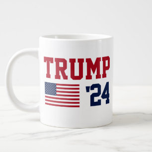 ドナルド・トランプ2024米国国旗 ジャンボコーヒーマグカップ