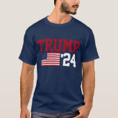 ドナルド・トランプ2024米国国旗 Tシャツ (正面)
