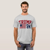ドナルド・トランプ2024米国国旗 Tシャツ (正面フル)