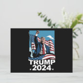 ドナルド・トランプ2024米国選挙米国国旗 招待状 (スタンド正面)