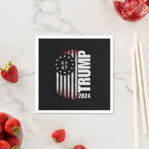 ドナルド・トランプ2024選挙投票45 47アメリカ人 スタンダードカクテルナプキン