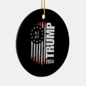 ドナルド・トランプ2024選挙投票45 47アメリカ人 セラミックオーナメント (右)