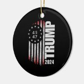 ドナルド・トランプ2024選挙投票45 47アメリカ人 セラミックオーナメント (左)