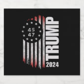ドナルド・トランプ2024選挙投票45 47アメリカ人 ビールラベル (シングルラベル)