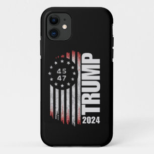 ドナルド・トランプ2024選挙投票45 47アメリカ人 iPhone 11 ケース