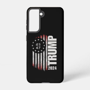 ドナルド・トランプ2024選挙投票45 47アメリカ人 SAMSUNG GALAXY S21ケース