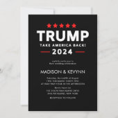 ドナルド・トランプ2024 アメリカを取り戻せ 選挙 招待状 (正面)