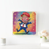 ドナルド・トランプ2024 スクエア壁時計 (ホーム)