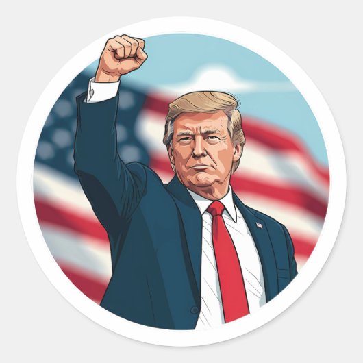 ドナルド・トランプ2024 ラウンドシール (正面)