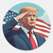ドナルド・トランプ2024 ラウンドシール (正面)