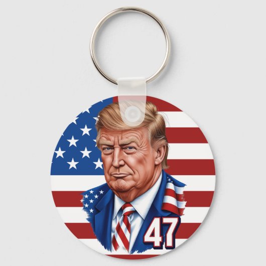 ドナルド・トランプ2024 大統領の 47勝者 – 米国 キーホルダー (正面)