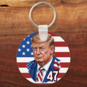 ドナルド・トランプ2024 大統領の 47勝者 – 米国 キーホルダー (正面)