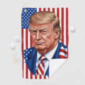 ドナルド・トランプ2024 大統領の 47勝者 – 米国 ゴルフタオル (インサイチュ)