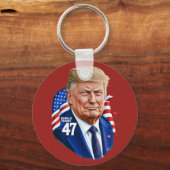 ドナルド・トランプ2024 大統領の 47勝 キーホルダー (正面)