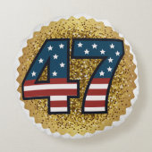 ドナルド・トランプ2024 大統領の 47勝 ラウンドクッション (裏面)