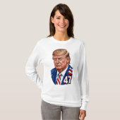 ドナルド・トランプ2024 大統領の 47勝 Tシャツ (正面フル)