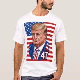 ドナルド・トランプ2024 大統領の 47勝 Tシャツ