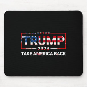 ドナルド・トランプ2024 Take America Byck Us Flag of 4 マウスパッド