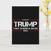 ドナルド・トランプ2025年アメリカを取り戻せ選挙 - 再 カード (黄色い花)