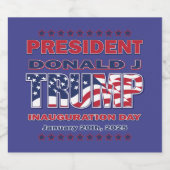 ドナルド・トランプ2025年就任式 スパークリングワインラベル (シングルラベル)