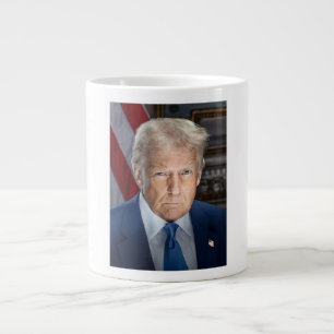 ドナルド・トランプ2025米国大統領ポートレート ジャンボコーヒーマグカップ