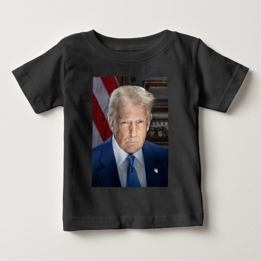ドナルド・トランプ2025米国大統領ポートレート ベビーTシャツ (正面)