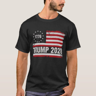 ドナルド・トランプ2028シャツ、45 47 48アメリカ国旗 Tシャツ