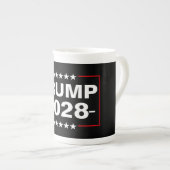 ドナルド・トランプ2028社長 ボーンチャイナマグカップ (正面右)