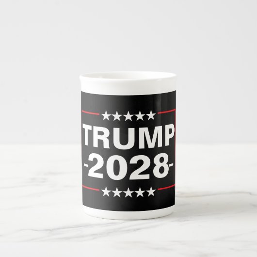 ドナルド・トランプ2028社長 ボーンチャイナマグカップ (正面)
