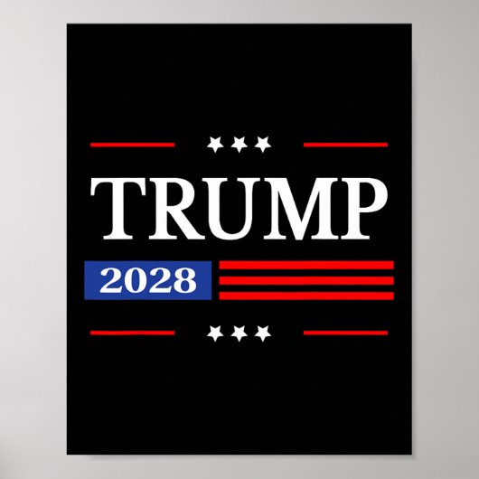 ドナルド・トランプ2028米国国旗Pro Trum ポスター (正面)