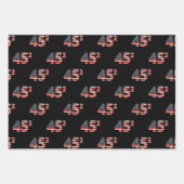 ドナルド・トランプ45平方アメリカ国旗の愛国心 ラッピングペーパーシート (正面3)