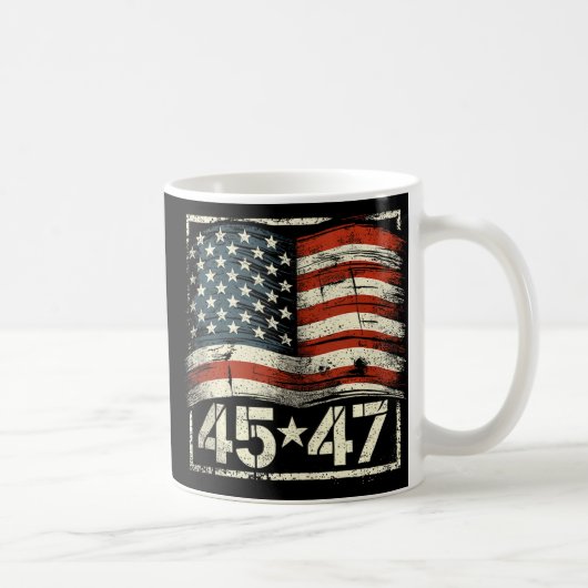ドナルド・トランプ45 47就任式の日2025社長 コーヒーマグカップ (右)