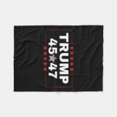 ドナルド・トランプ45 47th米国大統領Tee Mega Won Ele フリースブランケット (正面(横))