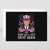 ドナルド・トランプ7月4日を再素晴らし作 招待状 (正面/裏面)