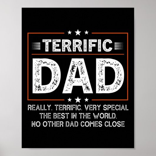 ドナルド・トランプ おとうさん 父の日 Funny Terrific Dad ポスター (正面)
