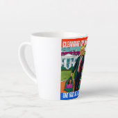 ドナルド・トランプ – アメリカをクリーンアップ,一度に1つのバッグ カフェラテマグ (左アングル)