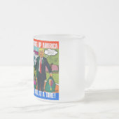 ドナルド・トランプ – アメリカをクリーンアップ,一度に1つのバッグ フロストグラスマグカップ (正面右)