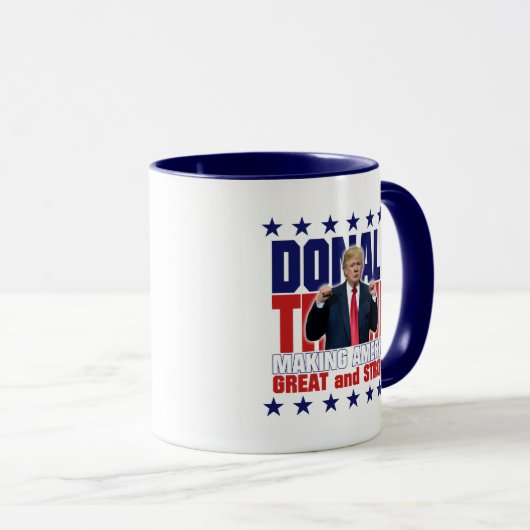 ドナルド・トランプ-アメリカを素晴らしくおよび強くさせます マグカップ (正面右)