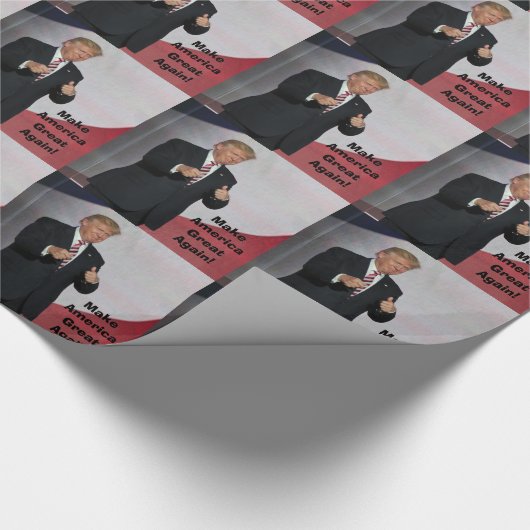 ドナルド・トランプ-アメリカを素晴らしく再度させて下さい! ラッピングペーパー (角)