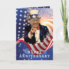 ドナルド・トランプ・アメリカ国旗の記念日 カード