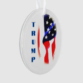 ドナルド・トランプ・アメリカ国旗ポップ・アートの芸術 オーナメント (正面)