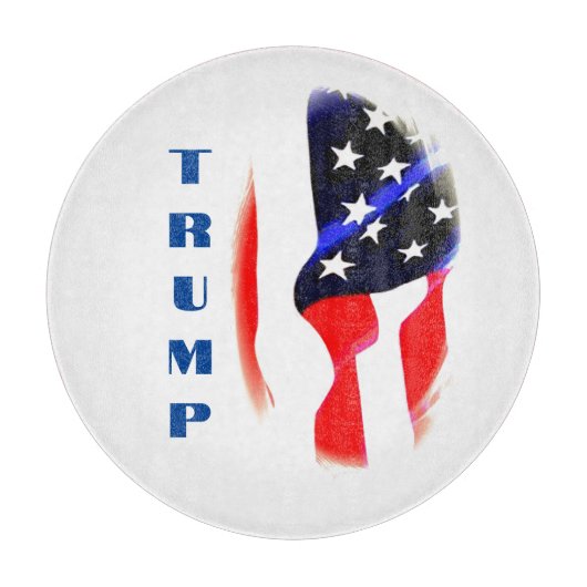 ドナルド・トランプ・アメリカ国旗ポップ・アートの芸術 カッティングボード (正面)
