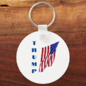 ドナルド・トランプ・アメリカ国旗ポップ・アートの芸術 キーホルダー (正面)